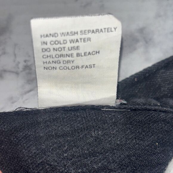 VTG Vintage Traffic Jeans Black 5 Pocket Retro Tapered Leg Rock Size 5/6 - Picture 12 of 16